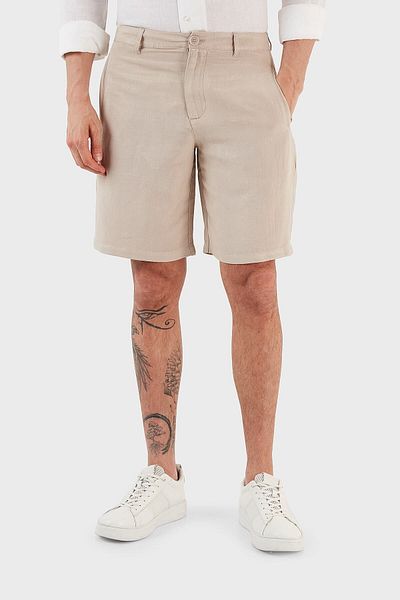 Armani Exchange Λευκά είδη από ψεύτικο μετάξι Twill Bermuda Ανδρικές βερμούδες 8nzs67 Znfnz 1724
