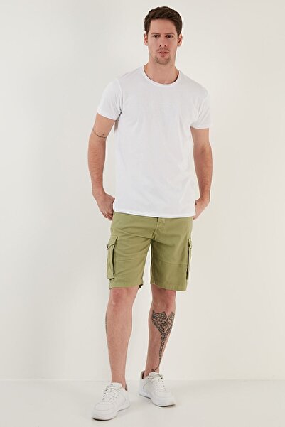 Buratti Κείμενο εμπριμέ Crew λαιμόκοψη 100% βαμβακερή λεπτή εφαρμογή Basic T-shirt Ανδρικό T-shirt 541tactıcal