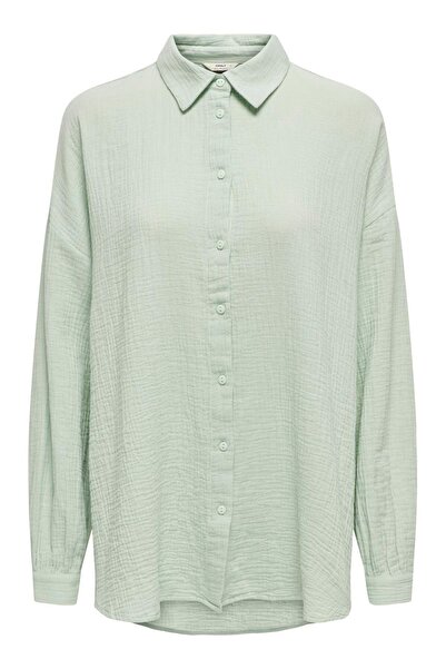 ONLY Onlthyra Pamuklu Regular Fit Düşük Omuzlu Gömlek  GÖMLEK 15267998