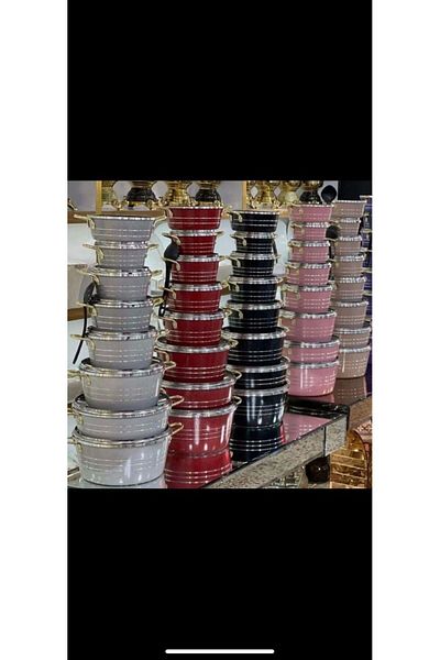 Home 6 Pots Granite 2 Pans Set