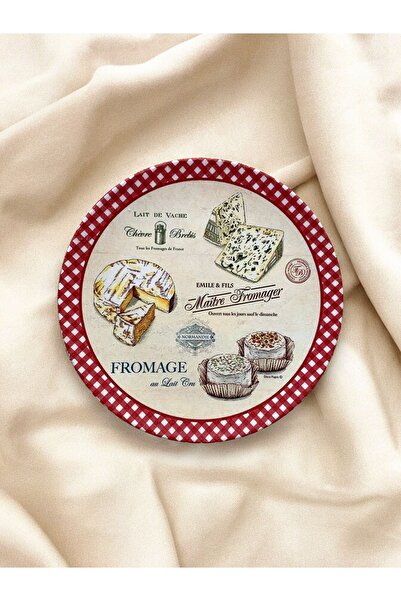 unique florya Kırmızı Pitikareli Peynir Tabağı Desenli Duvar Tabağı Mutfak Dekorasyonu Duvar Süsü No:78