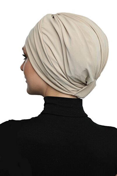 fidan bone Μπεζ έτοιμο τουρμπάν με τρεις λωρίδες, μπορεί να χρησιμοποιηθεί για ιατρική χρήση