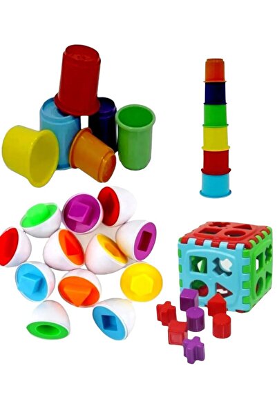 BYCEGU EL GÖZ KORDİNASYON GELİŞTİRİCİ 12 PARÇA YUMURTA EŞLEŞTİRME BULTAK KÜP ...