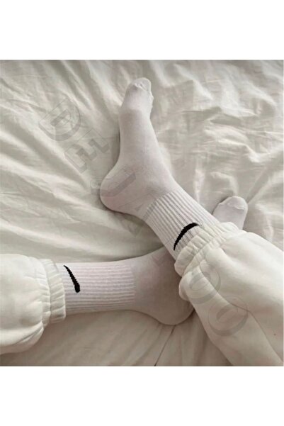 deja poo 3'lü Unisex Tik Desenli Spor Tenis Kolej Çorap Soket Çorap