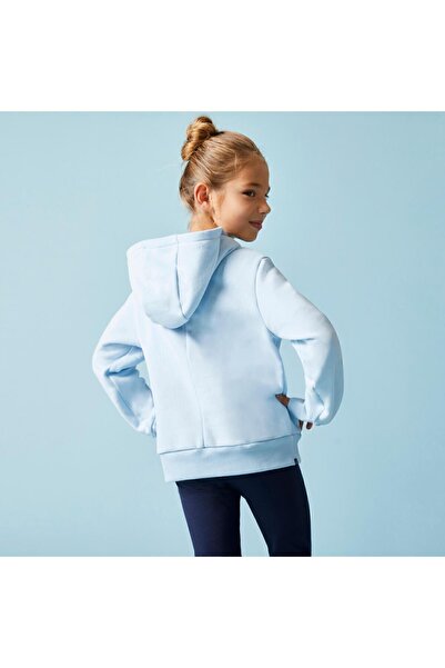 Decathlon Domyos Çocuk Mavi Kapüşonlu Sweatshirt 500