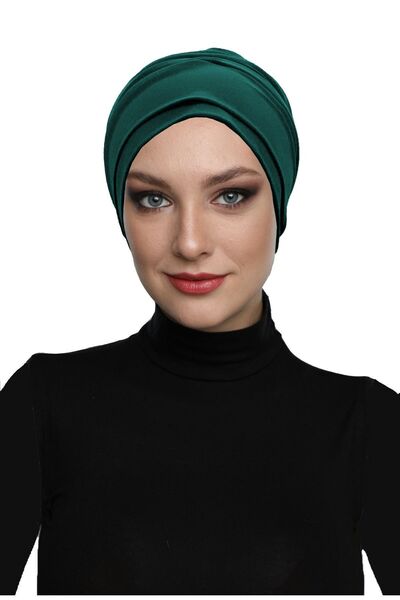 fidan bone Διπλής στρώσης με επένδυση πράσινου έτοιμου τουρμπάνι Hijab Εξωτερικό και Καπάκι πισίνας
