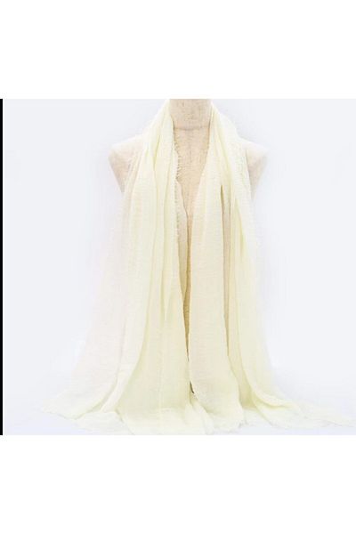 HAR-UM Ticaret Bamboo Cotton Cream Wrap Shawl