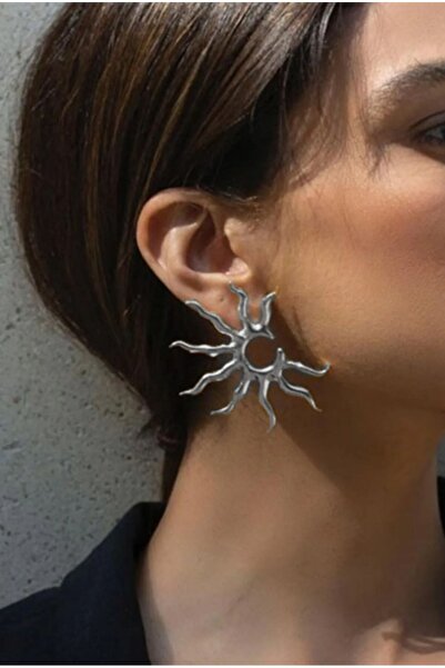 MioArt Güneş Figürlü Gümüş Küpe