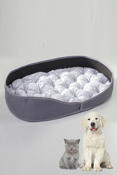 Bundera Suzi Cat Dog Bed Gray Pet Cat Cushion Cat Nest House Hut
