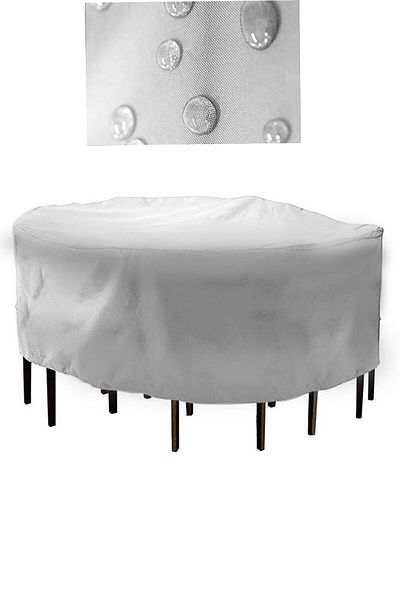 Bundera Guise Gray Waterproof Furniture Protection Cover - 160x80cm Garden Table Chair Rain Dust Prevention Tarpaulin