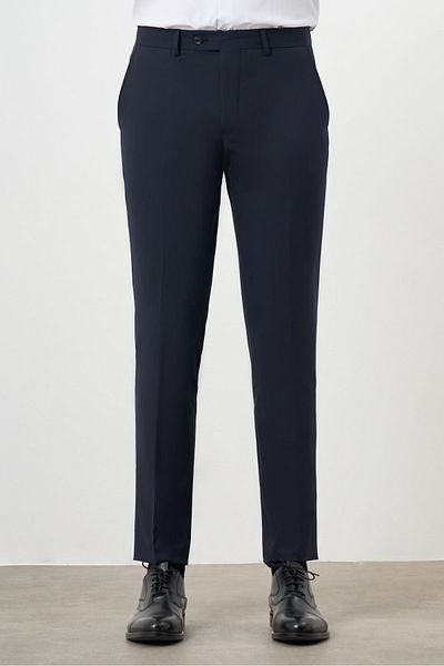 Morven Men's Navy Blue Liam Dynamic Fit Classic Pants