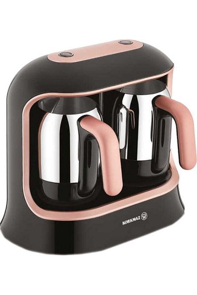 KORKMAZ Kahvekolik Twin Black/rosagold Automatic Coffee Machine