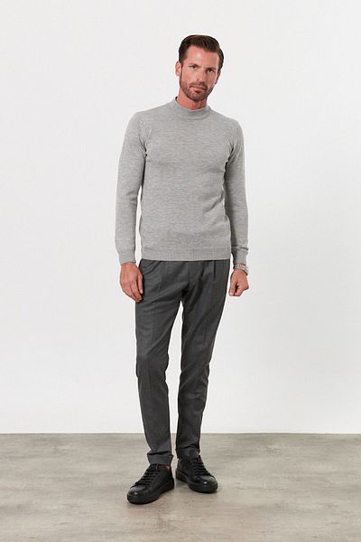 Livio Ferri men's Slim Fit Turtleneck Knitwear Sweater - Half Turtleneck