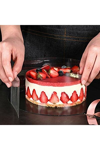 Gusto Şeffaf Desensiz Pasta Yan Dekor Film Jelatin-krema Tutucu Transfer Jelatin 7 Cm - 25 Mt