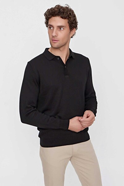Morven Basic Dynamic Fit Relaxed Fit Polo Neck Knitwear Sweater