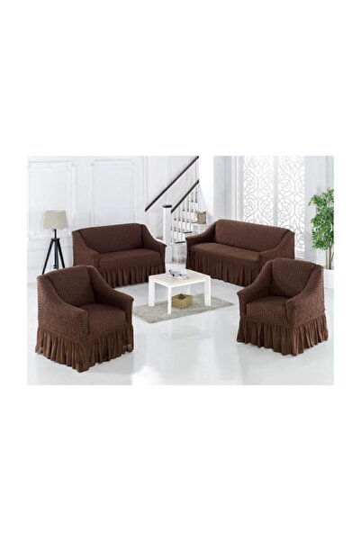 Karna Home Cotton 7 Piece Sofa and Sofa Cover Set