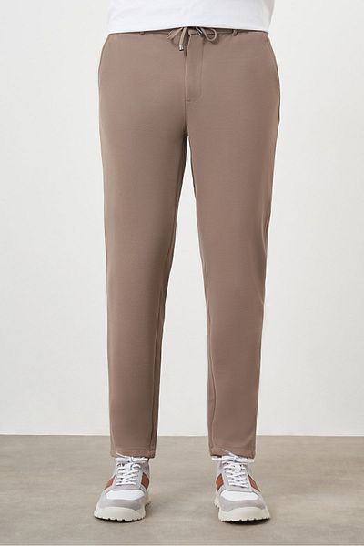 Morven Men's Light Brown Slim Fit Jogger Pants