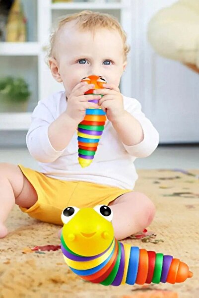 Bundeba لعبة كاتربيلر مونتيسوري الملونة - ممتعة وتخفيف التوتر والقلق