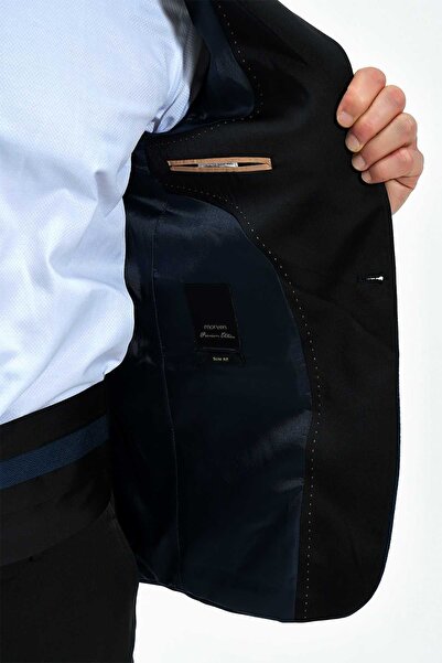 Morven Tuxedo portofino slimfit jacquard albastru bleumarin pentru bărbați