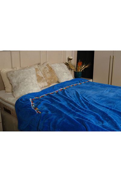 MİLAYS LİFE HOME COLLECTİON MİLAY'S LİFE HOME - Cuvertură de pat cu pătură cu smocuri