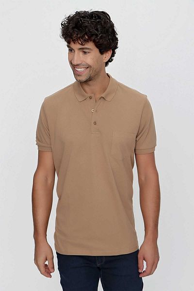 Morven Men's Safari Basic Plain 100% Cotton Oversized Wide Cut Short Sleeve Polo Neck T-Shirt