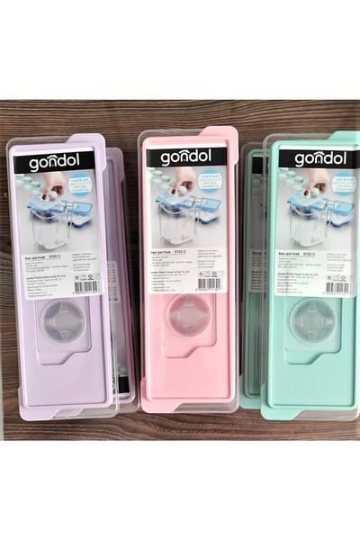 Gondol Bass-Finger Non-Stick Lid Icebox (G-132-C) 6-Piece (Lila-Water Green-Pink) Silicone Additive