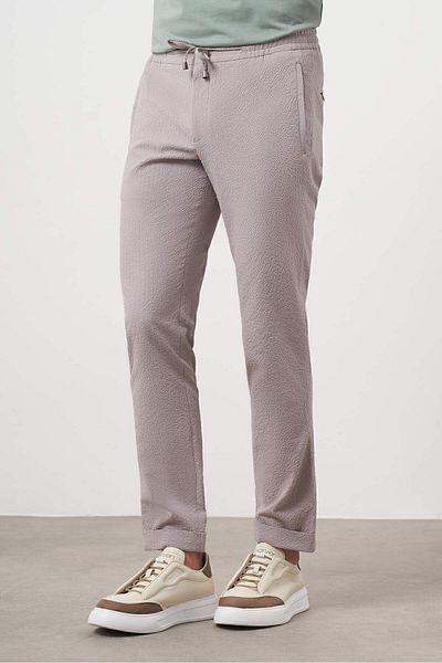 Morven Ανδρικό πέτρινο πολυεστερικό παντελόνι Jogger Slim Fit