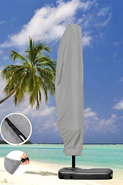 Bundera Banana Gri Muz Ampul Şemsiye Su Geçirmez Koruma Örtüsü Fermuarlı Bahçe Çadırı Yağmur Koruma Kılıfı