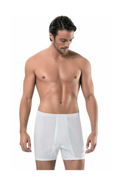 Erdem Ανδρικό Boxer Combed Cotton Sports (6 Τεμάχια) Λευκό
