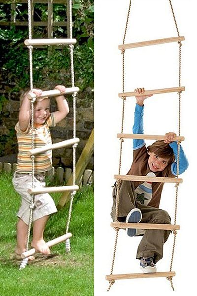 Bundeba 6-Step Large Size Rope Rope Ladder - Educational and Developmental Children's Toy