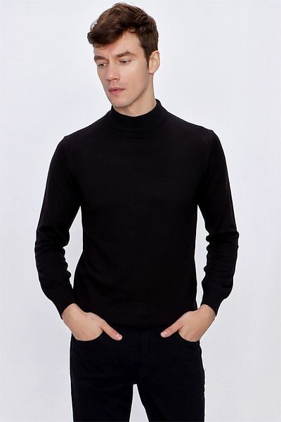 Morven Πλεκτό πουλόβερ Basic Dynamic Fit Relaxed Cut με μισό ζιβάγκο