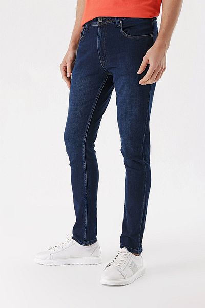Morven Мъжки тъмносин Lavezzi Deep Denim панталон с 5 джоба