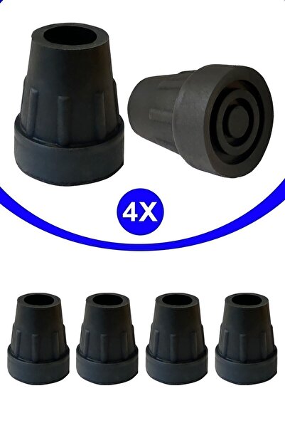 Bundera Kaymayan 1.Sınıf 1.Kalite Baston Kanedyen Asa Koltuk Değneği Lastiği Kalın Taban Lastik 4x