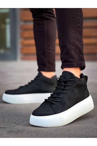 BOA High Sole Le10 Men's Black Sports Boots - Lace-Up