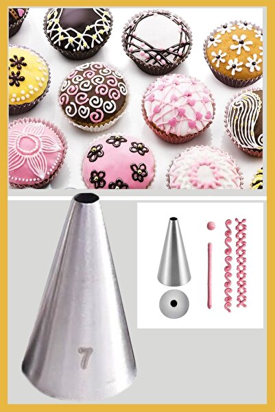 ENJOYPEPERON Stainless Steel Cream Piping Bag Tip (Whipping Bag Tip, Cap) 1 P...