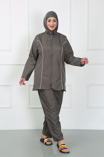 Akbeniz Καπνιστό μεγάλο μαγιό Hijab - Plus Size 44010