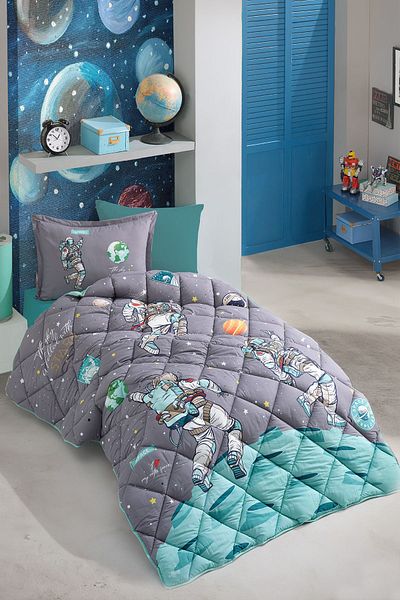 Clasy Ranforce Young Patterned Μονό Σετ ύπνου - Space