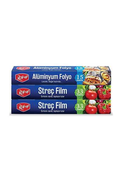 Roll-Up Stretch Film + Aluminum Foil Economical Kitchen Set