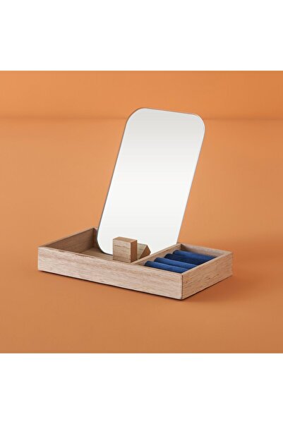 Bella Maison Merida Aynalı Takı Kutusu Lacivert (12x17 cm)