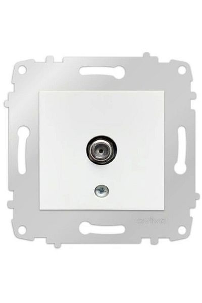 OVİVO Grano White TV Satellite Socket (Frameless)