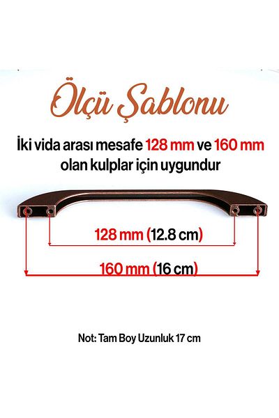 Badem10 Ezgi 128 mm - 160 mm Mobilier din metal antic din cupru antic Dulap de bucătărie Mâner dulap Mâner