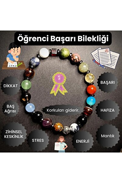 Doğal Tasarım Öğrenci Başarı Bilekliği (ERKEK MODEL)