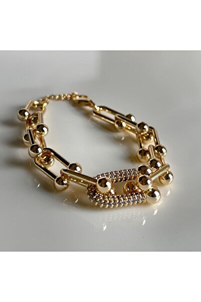 BORENO Tifany & İtalyan Yassı Ezme Paslanmaz Çelik Bileklik