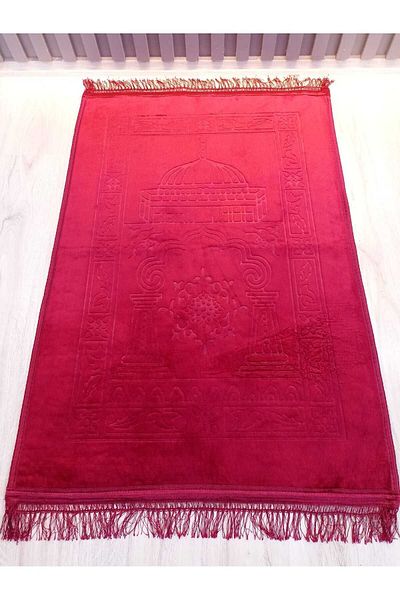 Hayal çeyiz Knee Pain-Free Velvet Prayer Rug Prayer Holder - 80x120