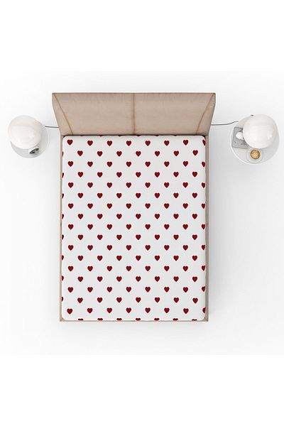 yok yok evim eve dair her şey Heart Bed Sheet