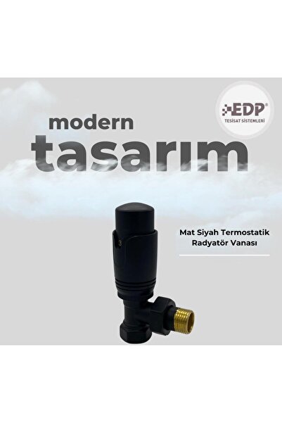 EDP SİYAH TERMOSTATİK VANA