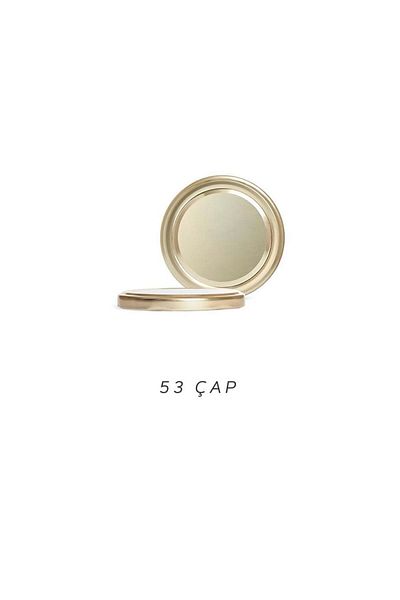Paşabahçe 53 mm Gest Gold Glass Jar Lid - 20 Pieces Suitable, 190 Cc 244 Cc Model