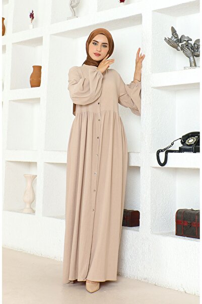 sefamerve Stone Colored Wrap Fabric Judge Collar Ferace - 1022-03