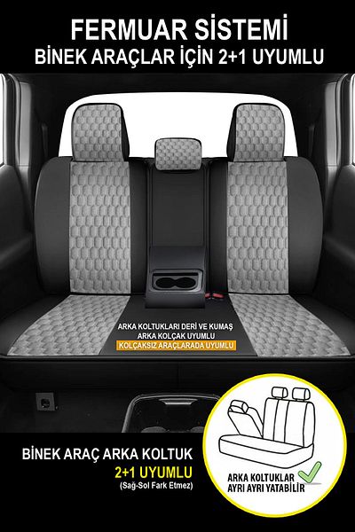 Garaj Marketim Pro Luxury Smoked Hyundai Getz Compatible Car Seat Cover
