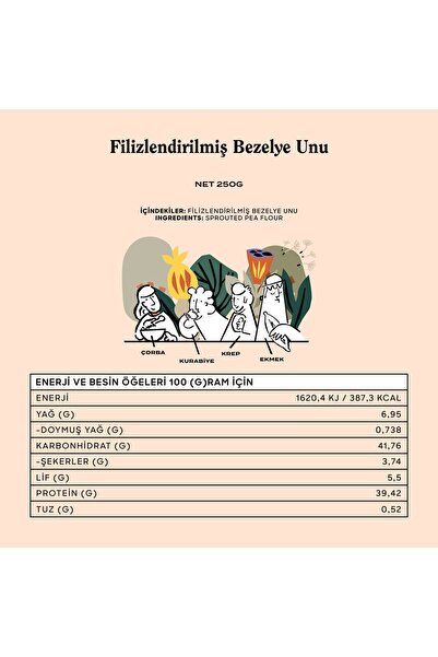THE GOOD WİLD Glütensiz Filizlendirilmiş Bezelye Unu 300 G
